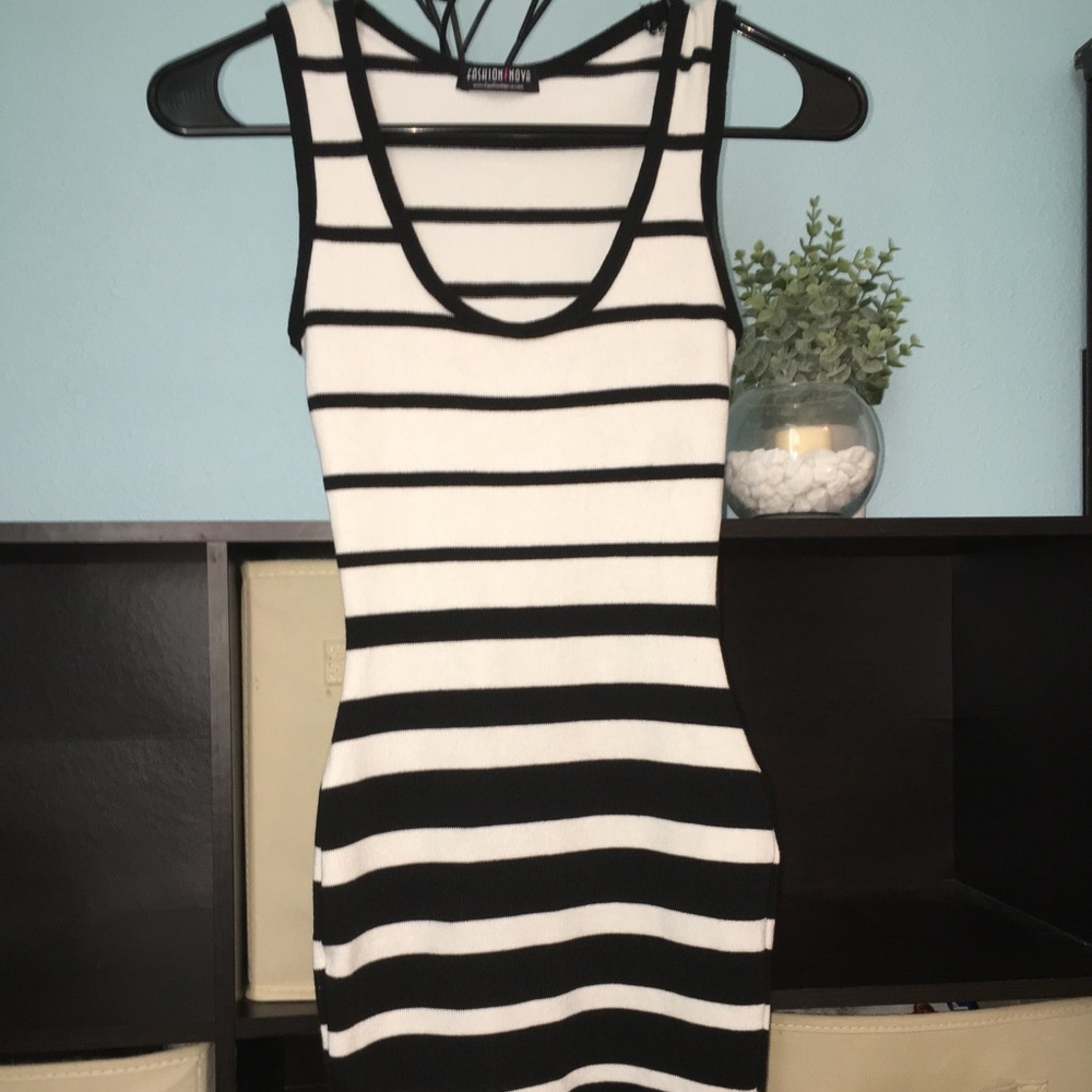 Tight striped dress